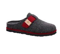 Pantoffel ROHDE "D.Meran", Damen, Gr. 40, grau (dunkelgrau), Filz, Schuhe, Hausschuh, Filz Clog, Schlappen mit Klettriemchen (10062137-40) dunkelgrau