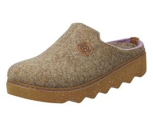 Pantoffel ROHDE "Foggia-D", Damen, Gr. 36, beige (natur), Filz, meliert, Schuhe, Hausschuh, Clog, zweifarbiger Homeslipper mit Profilsohle (60373266-36) natur