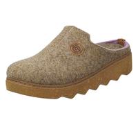 Pantoffel ROHDE "Foggia-D", Damen, Gr. 37, beige (natur), Filz, meliert, Schuhe, Hausschuh, Clog, zweifarbiger Homeslipper mit Profilsohle (60373266-37) natur