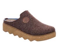 Pantoffel ROHDE "Foggia-D", Damen, Gr. 37, dunkelbraun, Filz, meliert, Schuhe, Homeslipper, Wohlfühlschuh, Filz Clog mit Plateausohle (79244500-37) dunkelbraun