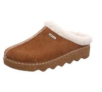 Pantoffel ROHDE "Foggia-D", Damen, Gr. 38, braun, Veloursleder, Schuhe, Hausschuh, Clog mit herausnehmbarer Innensohle aus Lammwolle (95752168-38) braun