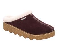 Pantoffel ROHDE "FOGGIA-D", Damen, Gr. 39, aubergine, Veloursleder, Schuhe, Hausschuh, Clog mit herausnehmbarer Innensohle aus Lammwolle (32901768-39) aubergine