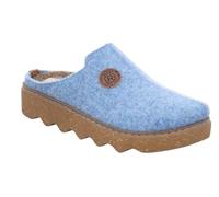 Rohde Damen Pantoffel Hausschuh Filz Plateausohle lose Einlagen Foggia-D 6120, Größe:39 EU, Farbe:Blau