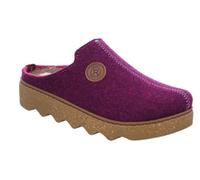 Pantoffel ROHDE "Foggia-D", Damen, Gr. 39, lila (brombeere, meliert), Filz, Schuhe, Hausschuh, Clog, zweifarbiger Homeslipper mit Profilsohle (32777559-39) brombeere, meliert