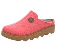 Pantoffel ROHDE "Foggia-D", Damen, Gr. 41, pink (hellrot), Filz, meliert, Schuhe, Hausschuh, Clog, zweifarbiger Homeslipper mit Profilsohle (19540931-41) hellrot