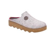 Pantoffel ROHDE "Foggia-D", Damen, Gr. 42, hellgrau, Filz, Schuhe, Homeslipper, Wohlfühlschuh, Filz Clog mit Plateausohle (71986042-42) hellgrau