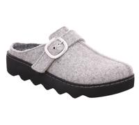 Pantoffel ROHDE "FOGGIA", Damen, Gr. 40, hellgrau, Filz, meliert, Schuhe, Hausschuh, Schlappen, Clog mit Plateausohle (41175136-40) hellgrau