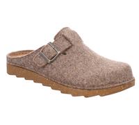 Pantoffel ROHDE "FOGGIA-H", Herren, Gr. 46, wärmend, braun (natur), Filz, meliert, Schuhe, Hausschuh, Schlappen, Clog mit Schnallenverschluss (22088939-46) natur