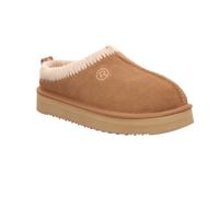 Pantoffel ROHDE "Genova", Damen, Gr. 41, braun (hellbraun), Veloursleder, Schuhe, Mules, Hausschuh, Homeslipper mit Lammfell (35105058-41) hellbraun