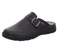 Pantoffel ROHDE "OTRANTO", Herren, Gr. 44, schwarz, Leder, Schuhe, Hauschuh, Pantoffel, Homeslipper, Clog mit Schnallenverschluss (49675424-44) schwarz