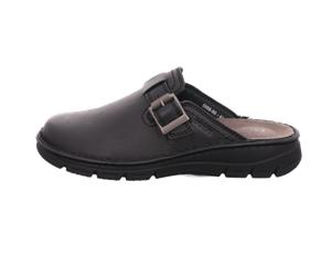 Pantoffel ROHDE "OTRANTO", Herren, Gr. 45, schwarz, Leder, Schuhe, Hauschuh, Pantoffel, Homeslipper, Clog mit Schnallenverschluss (49675424-45) schwarz