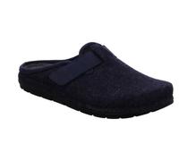 Pantoffel ROHDE "RODIGO-H", Herren, Gr. 47, blau (dunkelblau, meliert), Filz, Schuhe, mit Memory Schaum (20817649-47) dunkelblau, meliert