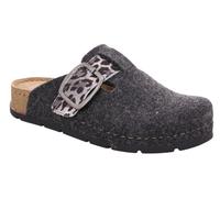 Pantoffel ROHDE "SOAVE", Damen, Gr. 37, grau (anthrazit), Filz, Schuhe, Hausschuh, Filz Clog, Homeslipper mit Plateausohle (99580943-37) anthrazit