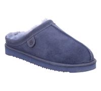 Pantoffel ROHDE "SOAZZA", Damen, Gr. 38, blau, Veloursleder, unifarben, Basic, Schuhe, Hausschuh, Wohlfühlschuh, Homeslipper mit Lammwolle (46222464-38) blau