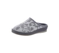 Pantoffel SCHAWOS, Damen, Gr. 41, grau (grau, bedruckt), Textil, Schuhe (46292602-41) grau, bedruckt