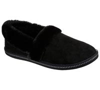 Pantoffel SKECHERS "COZY CAMPFIRE TEAM TOAST", Damen, Gr. 40, schwarz, Synthetik, Velourslederimitat, Fellimitat, Schuhe, Hausschuh mit Memory Foam-Ausstattung (86953362-40) schwarz