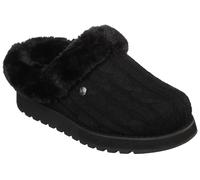 Skechers Damen Keepsakes-Ice Angel Flache Hausschuhe, Schwarz (Black Cable Knit Sweater/Faux Fur Trim BBK), 40 EU