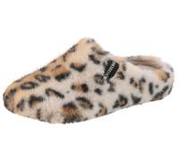 Pantoffel VERBENAS, Damen, Gr. 35, beige, schwarz, leo, Textil, Schuhe Pantoffel, Homeslipper, Wohlfühlschuh, Hausschuh, Clog zum Schlupfen (39125337-35)