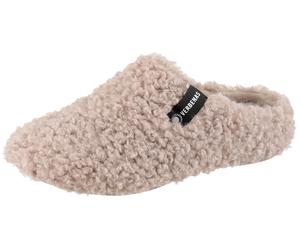 Pantoffel VERBENAS, Damen, Gr. 36, grau (helltaupe), Textil, Schuhe Pantoffel, Hausschuh, Homeslipper, Clog in kuscheliger Optik (29734848-36)