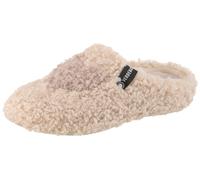 Pantoffel VERBENAS "York Curly", Damen, Gr. 39, beige (beige, taupe), Textil, Schuhe Pantoffel, Homeslipper, Hausschuh, Wohlfühlschuh mit Label (27814300-39)