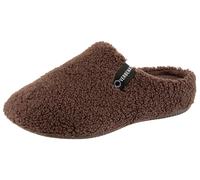 Pantoffel VERBENAS "YORK GALES", Damen, Gr. 36, wärmend, braun (dunkelbraun), Textil, Schuhe Hausschuh Pantoffeln Plüsch Hausschuh, Pantoffel, Hausschuh, Homeslipper zum Schlupfen (93536918-36) dunkel