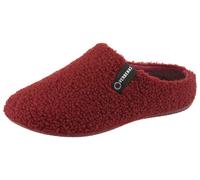 Pantoffel VERBENAS "YORK GALES", Damen, Gr. 38, rot (dunkelrot), Textil, klassisch, Schuhe, Pantoffel, Hausschuh, Homeslipper zum Schlupfen (23712668-38) dunkelrot