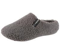 Pantoffel VERBENAS "YORK GALES", Damen, Gr. 40, grau (dunkelgrau), Textil, Schuhe Hausschuh Pantoffeln Plüsch Hausschuh, Pantoffel, Hausschuh, Homeslipper zum Schlupfen (65032435-40) dunkelgrau