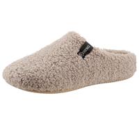 Pantoffel VERBENAS "YORK GALES", Damen, Gr. 42, beige, Textil, Schuhe Hausschuh Pantoffeln Plüsch Hausschuh, Pantoffel, Hausschuh, Homeslipper zum Schlupfen (54029614-42) beige