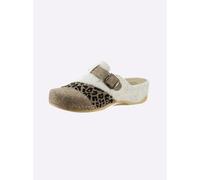 Pantoffel WALDLÄUFER, Damen, Gr. 41, beige (beige, gemustert), Filz, Wolle, Schuhe (99376515-41) beige, gemustert