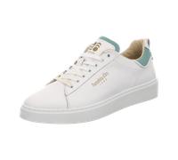 Pantofola d'Oro Herren Low Sneaker ELBA Weiß Grün Glattleder, Größe:45, Farbauswahl:weiß