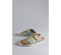 Pantolette ANISTON SHOES, Damen, Gr. 37, grün (oliv), Lederimitat, Schuhe Pantolette, Sommerschuh, Strandschuh mit gepolstertem Fußbett, Topseller (33331843-37)