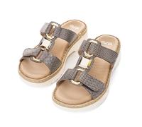 ara Capri Pantolette grau bunt irisierend 12-39103 - Größe 35