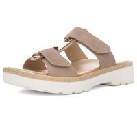 Pantolette ARA "CAPRI", Damen, Gr. 38, beige (sand), Veloursleder, unifarben, Schuhe Pantolette, Plateau, Sandale, Sommerschuh in Weite G (= weit) (73294724-38) sand