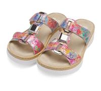 Pantolette ARA "CAPRI", Damen, Gr. 38, multicolor, Veloursleder, metallic, Schuhe Pantolette, Plateau, Sandale, Sommerschuh in Weite G (= weit) (93132714-38) multicolor