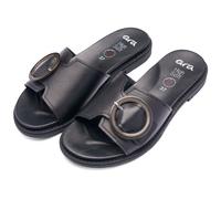 Pantolette ARA "ELBA", Herren, Gr. 37, schwarz, Glattleder, unifarben, Schuhe Pantolette, Sommerschuh, Schlupfschuh mit Zierschnalle, in Weite G (= weit) (52987438-37) schwarz