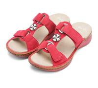 Pantolette ARA "HAWAII", Damen, Gr. 43, beere, Ziegenveloursleder, modisch, Schuhe Pantolette, Keilabsatz, Sommerschuh, Schlupfschuh mit Schmuckelement (73089856-43)