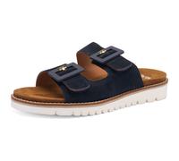 Pantolette ARA "KENT", Damen, Gr. 40, nachtblau, Ziegenveloursleder, unifarben, Schuhe Pantolette, Schlupfschuh, Hausschuh, Bequemschuh in Komfortweite G (= weit) (17081946-40) nachtblau