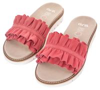 Pantolette ARA "KENT", Damen, Gr. 41, pink (fuchsia), Veloursleder, unifarben, Schuhe Pantolette, Slides, Flats, Sandale mit geraffter Bandage (11336209-41)