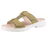 Pantolette ARA "LA PALMA", Damen, Gr. 37, grün (kiwi), Veloursleder, unifarben, casual, Schuhe, Sandale, Klettschuh in Schuhweite G (= weit) (58709935-37) kiwi