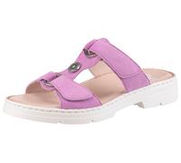 Pantolette ARA "LA PALMA", Damen, Gr. 39, lila (orchidee), Veloursleder, unifarben, Schuhe Pantolette, Sandale, Klettschuh in Schuhweite G (= weit) (78022265-39)