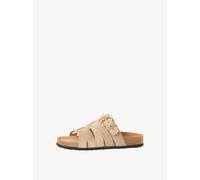 Tamaris Pantoletten Veloursleder Taupe - 37