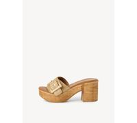Tamaris Da.-Pantolette für Damen, beige, Größe 38 EU
