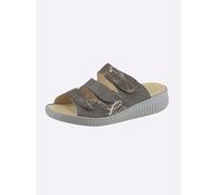 Pantolette BELVIDA, Damen, Gr. 36, dunkeltaupe, Nubukleder, Rindsleder, Veloursleder, Schuhe Pantolette (48727458-36) dunkeltaupe