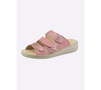 Pantolette BELVIDA, Damen, Gr. 38, rosa (rosenholz), Nubukleder, Rindsleder, Veloursleder, Schuhe Pantolette (39184707-38) rosenholz