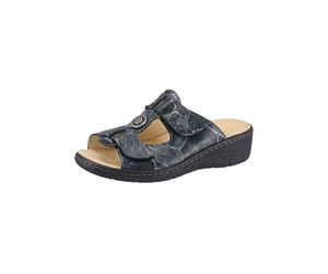 Pantolette BELVIDA, Damen, Gr. 40, blau (blau, bedruckt), Glattleder, Schuhe Pantolette (78805606-40) blau, bedruckt