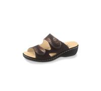 Pantolette BELVIDA, Damen, Gr. 41, gold (schwarz, goldfarben), Nubukleder, Schuhe Pantolette (13966022-41) schwarz, goldfarben