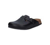 Pantolette BIRKENSTOCK "Boston", Damen, Gr. 47, schwarz, Obermaterial: 100% Rindsleder Leather cow., Schuhe Pantolette (40574229-47) schwarz