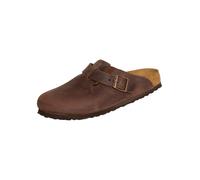 Pantolette BIRKENSTOCK "Boston OL Habana", Damen, Gr. 39, braun (habana), Obermaterial: 100% Rindnubukleder CNU., Schuhe Pantolette (37858256-39) habana