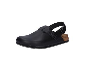 Pantolette BIRKENSTOCK "Tokio SL", Damen, Gr. 39, schwarz, Obermaterial: 50% Rindsleder Leather cow. 50% Lammleder LEL., Schuhe Pantolette (91391133-39) schwarz