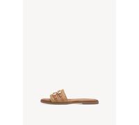 Tamaris Damen Pantolette flach, braun, 37 EU
